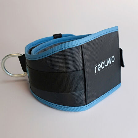 Rebuwo 3'lü Fitness Seti | Halter Kemeri(90 cm) + Ayak/Bilek Kayışı + Cable Ayak Çekiş Aparatı